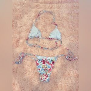 SHEIN Floral Adjustable Two Piece Bikini